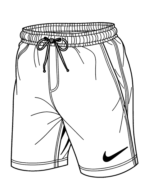 Nike Shorts coloring page