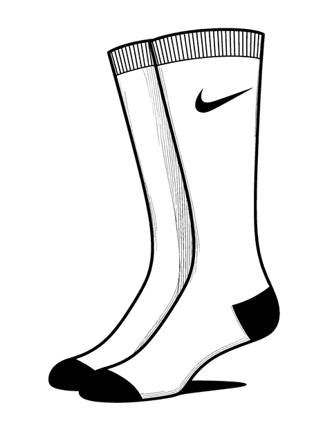 Nike Socks coloring page