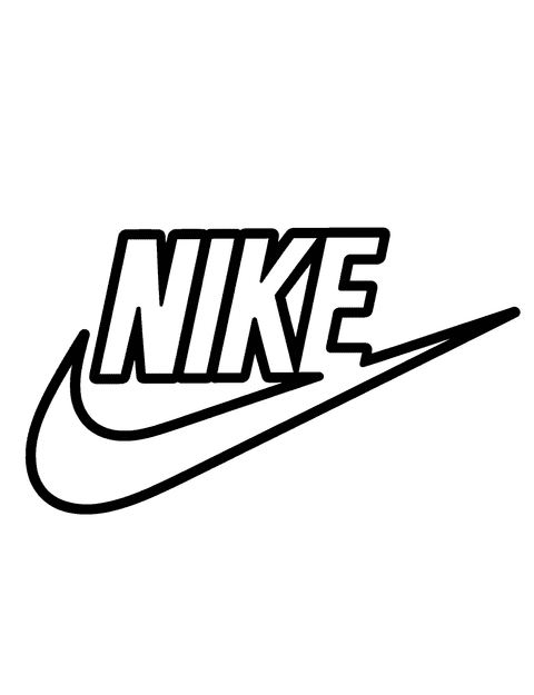 Nike Swoosh coloring page