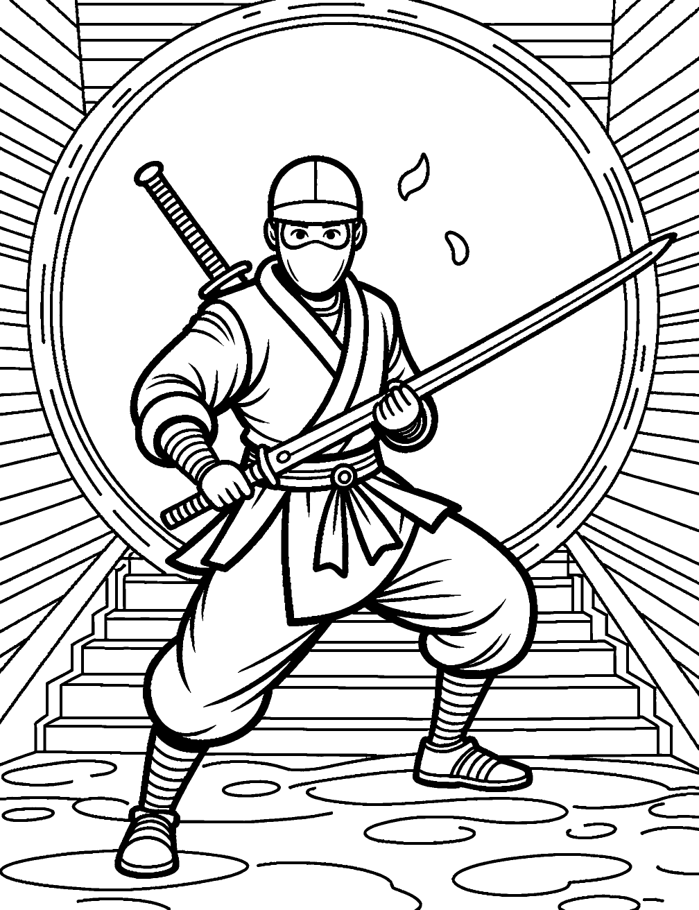 Coloriage Ninja Dojo