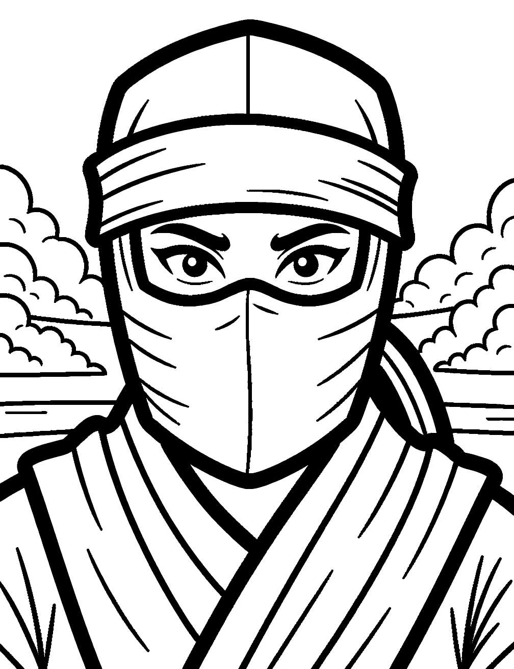 Coloriage Masque De Ninja