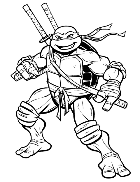 Ninja Turtle Coloring Page