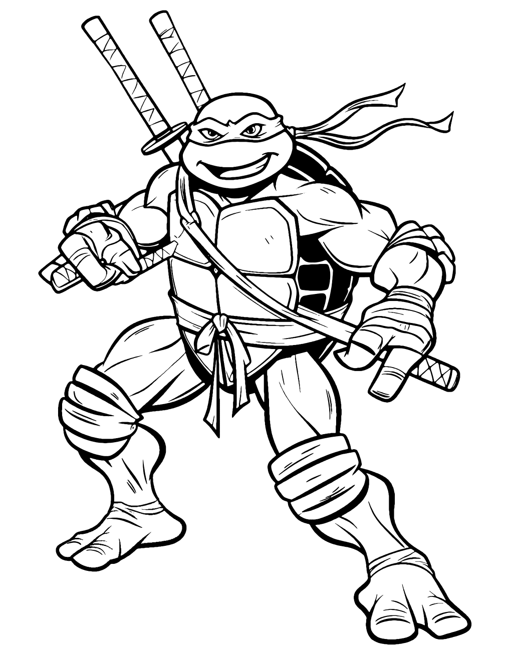 Ninja Turtle Coloring Page