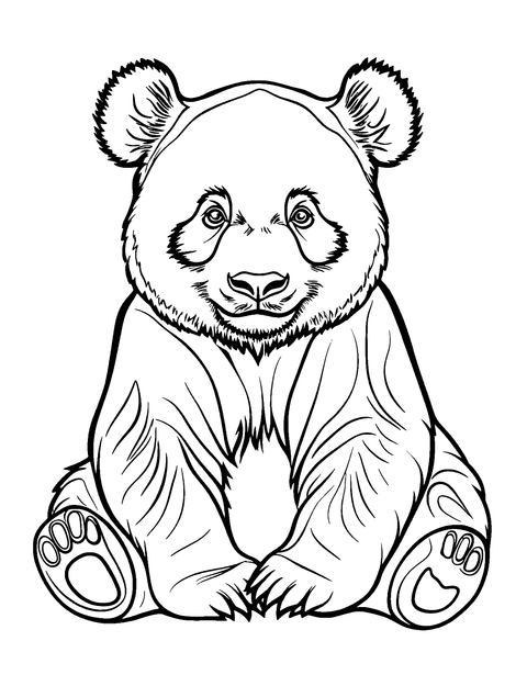 Panda Bear Coloring Page