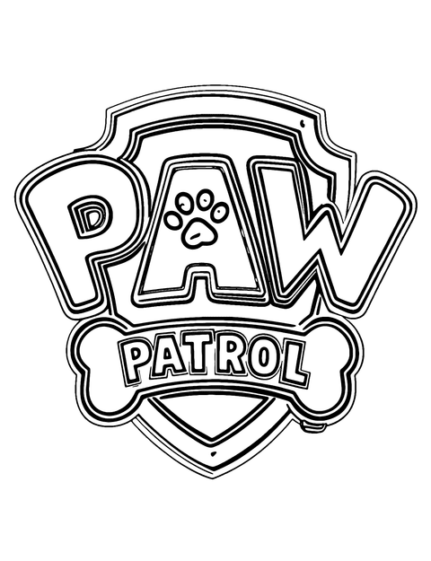 Paw Patrol Logo Coloring Page