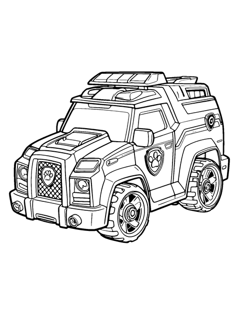 Paw Patrol Vehicle Coloring Page