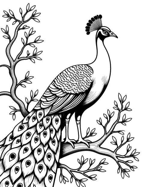 공작 새 coloring page