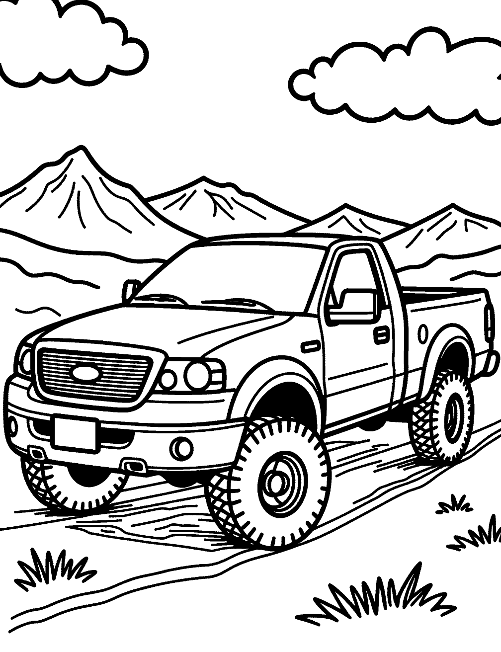 Pickup Truck Disegno da Colorare