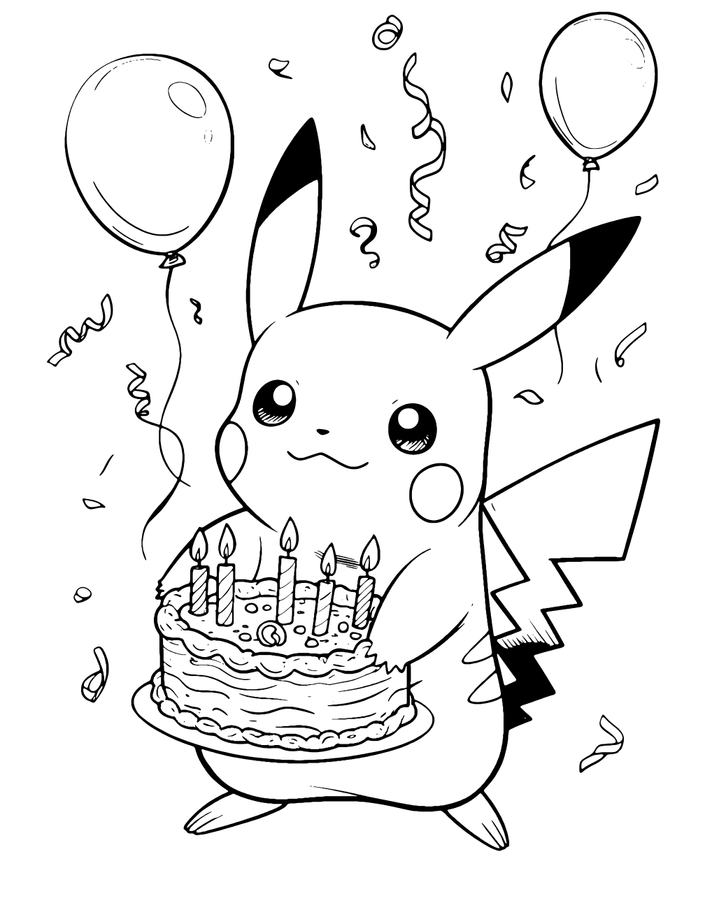 Pikachu Fødselsdag Tegning