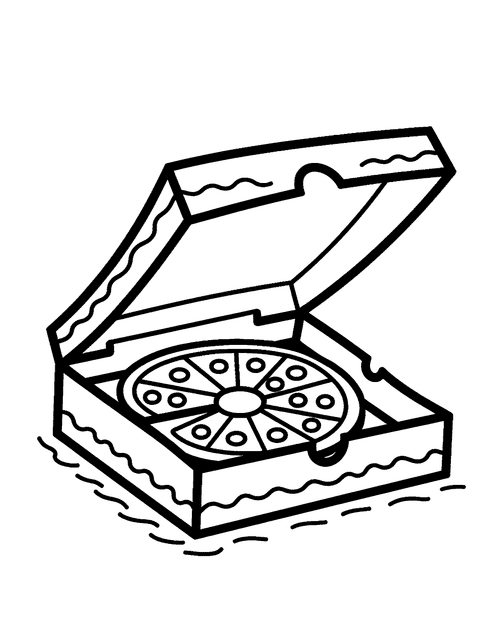 Scatola Di Pizza coloring page