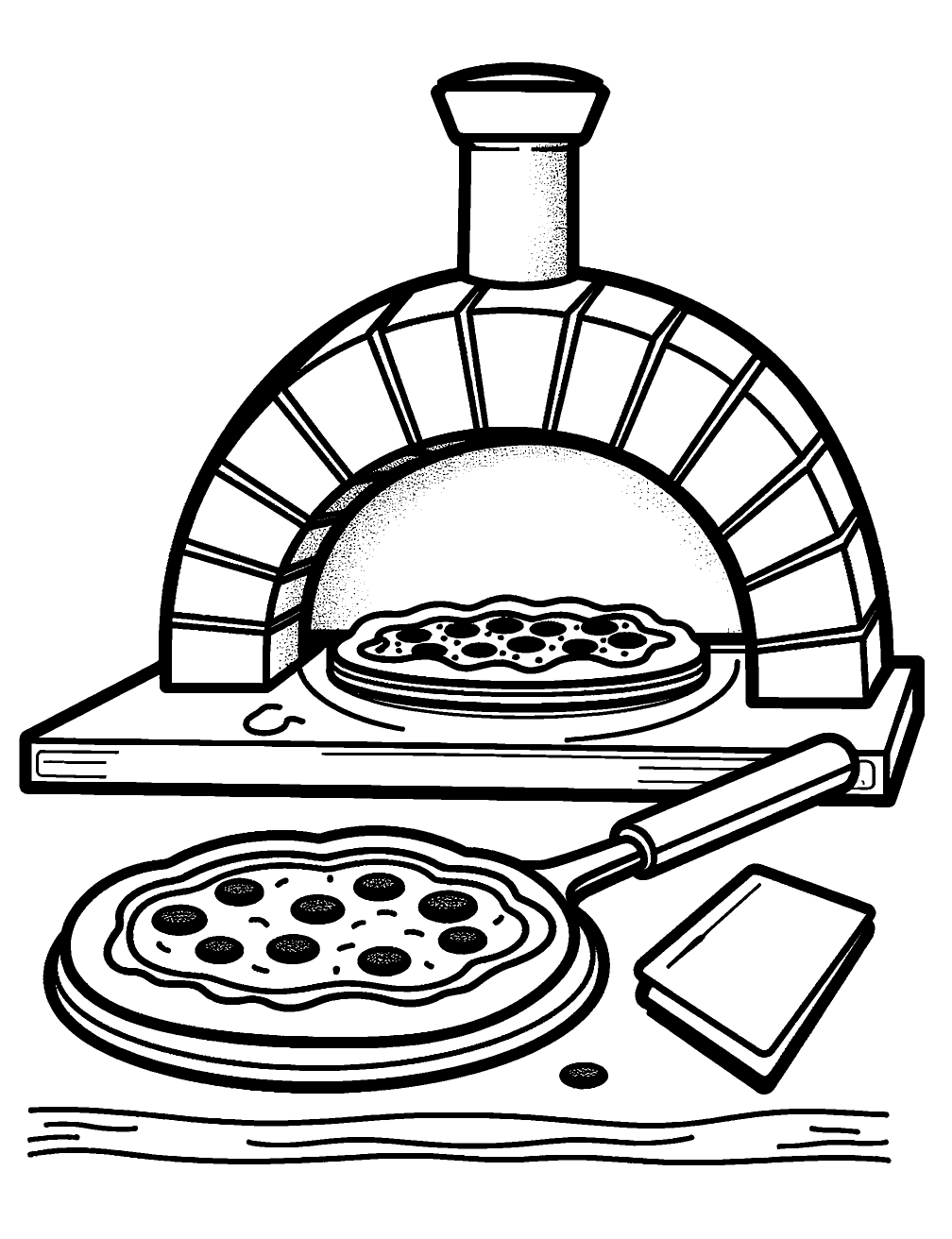 Forno Per Pizza Disegno da Colorare