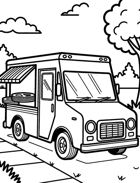 Camion Della Pizza coloring page