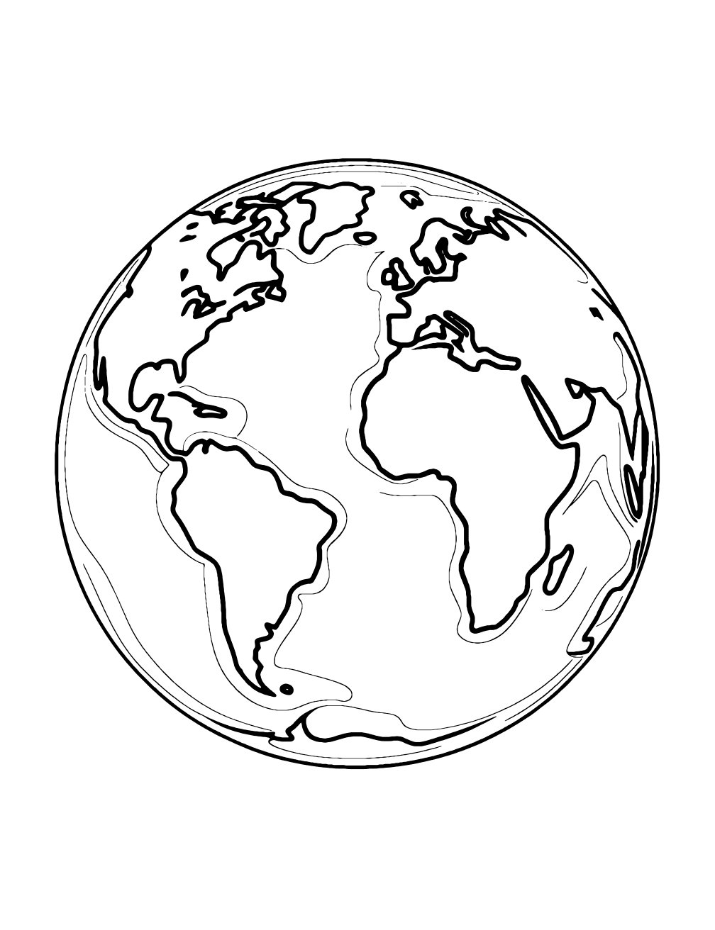 Planet Earth Coloring Page