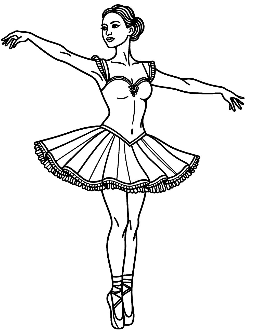 Plie Ballet Disegno da Colorare