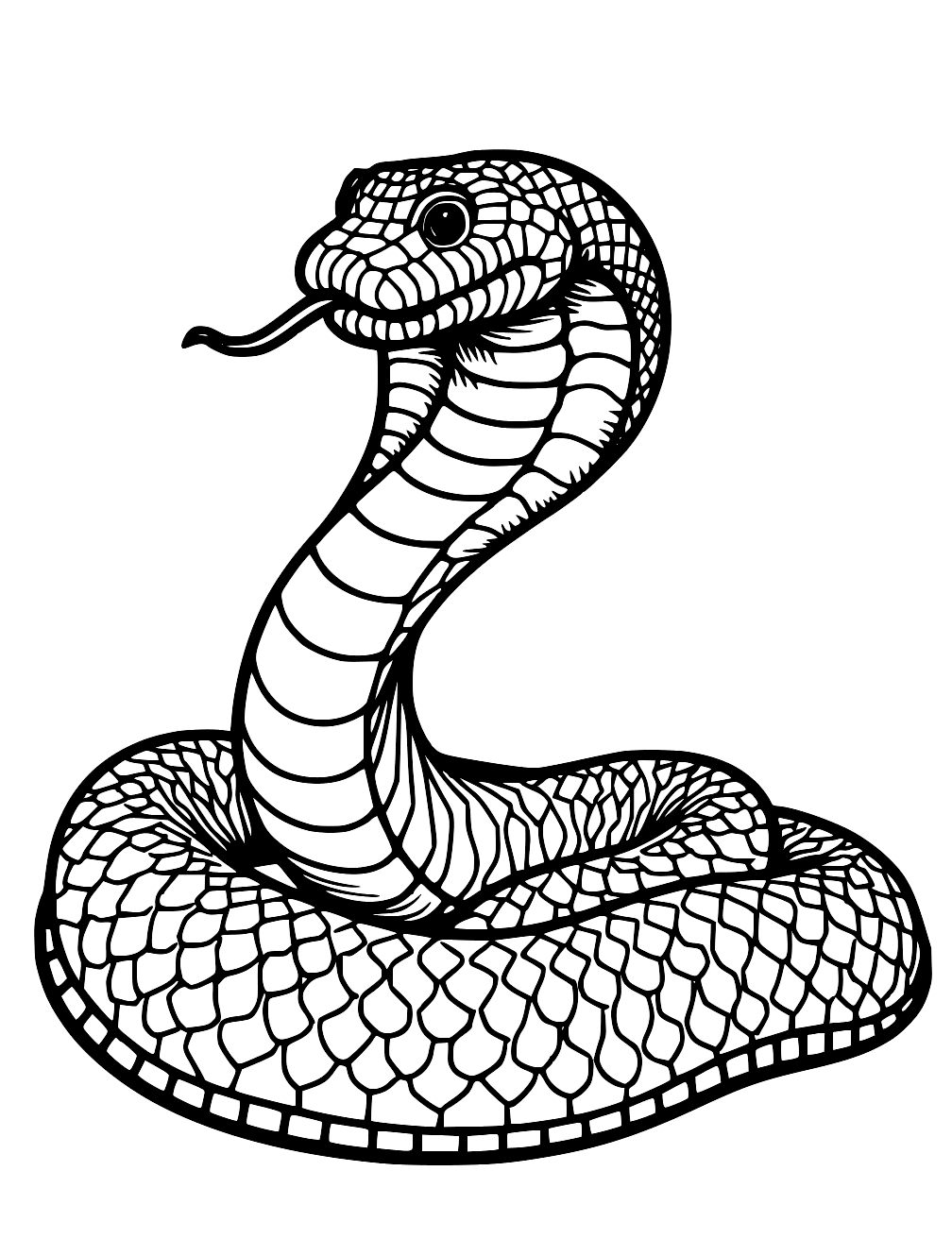 Poisonous Snake Coloring Page