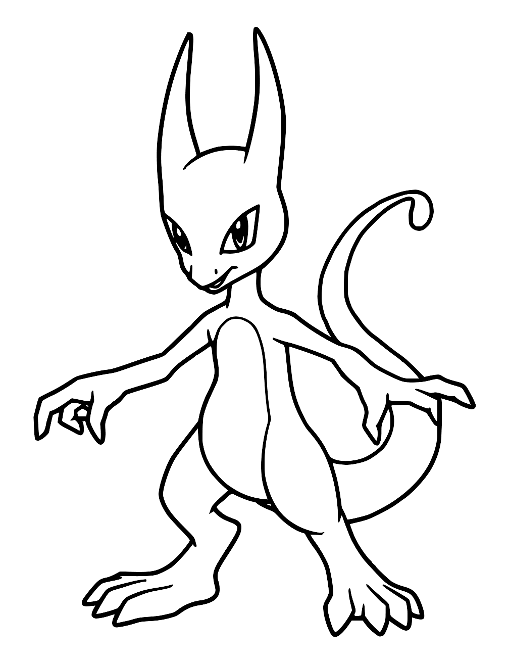 Coloriage Pokemon Mewtwo