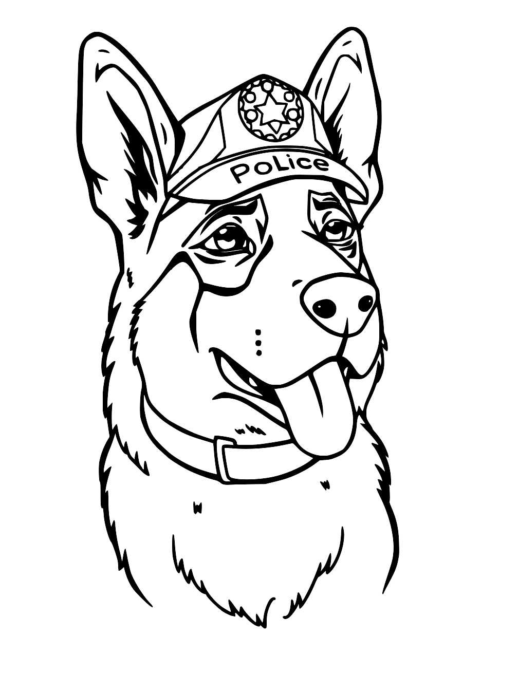 Politie K9 Hond Kleurplaat