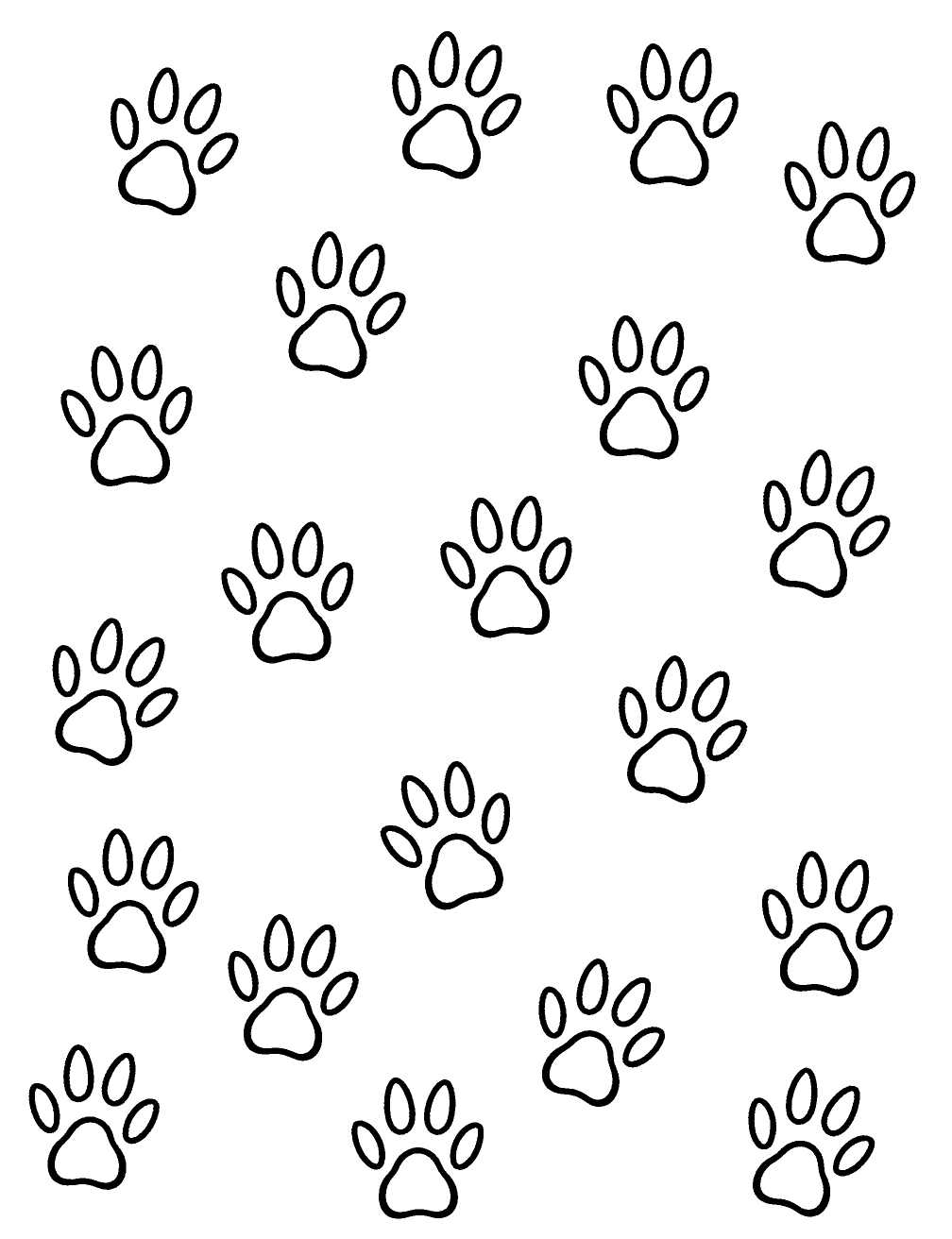 Dibujo de Huellas De Cachorro para colorear