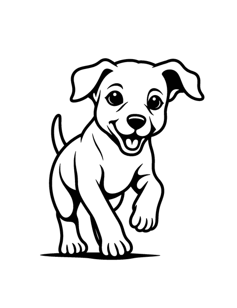 Cachorro Corriendo coloring page