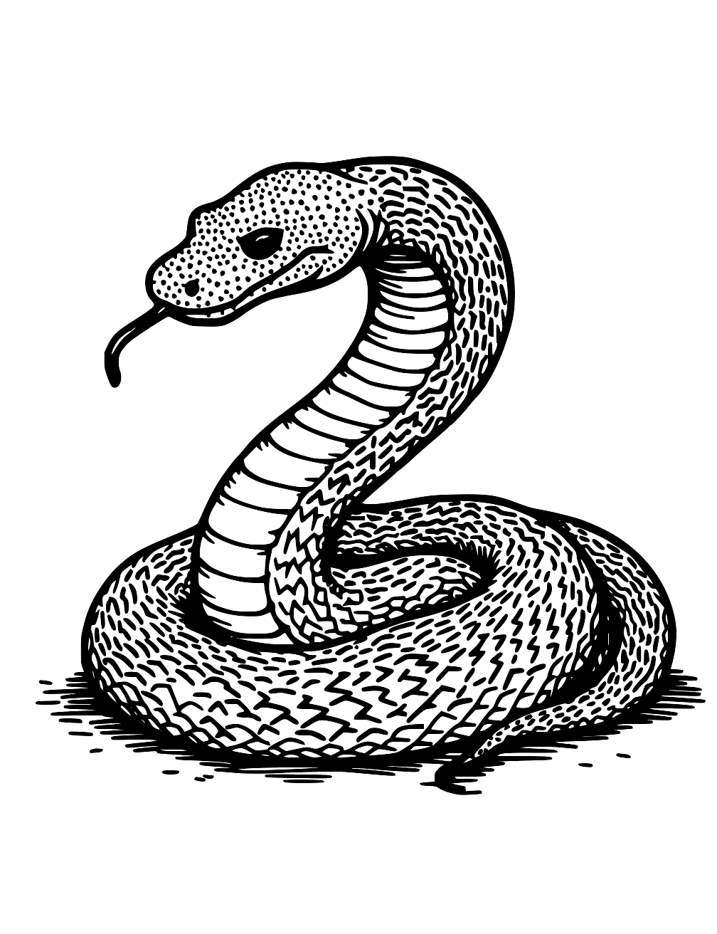 Python Snake Coloring Page