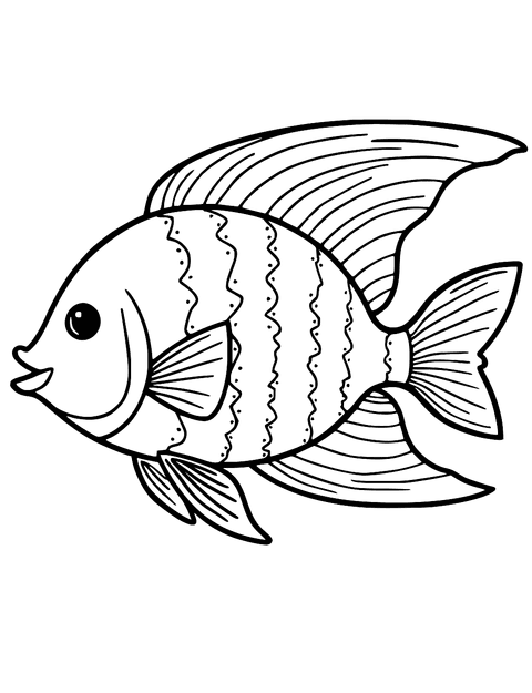 Pez Arcoíris coloring page