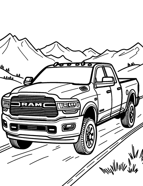 Ram Truck coloring page