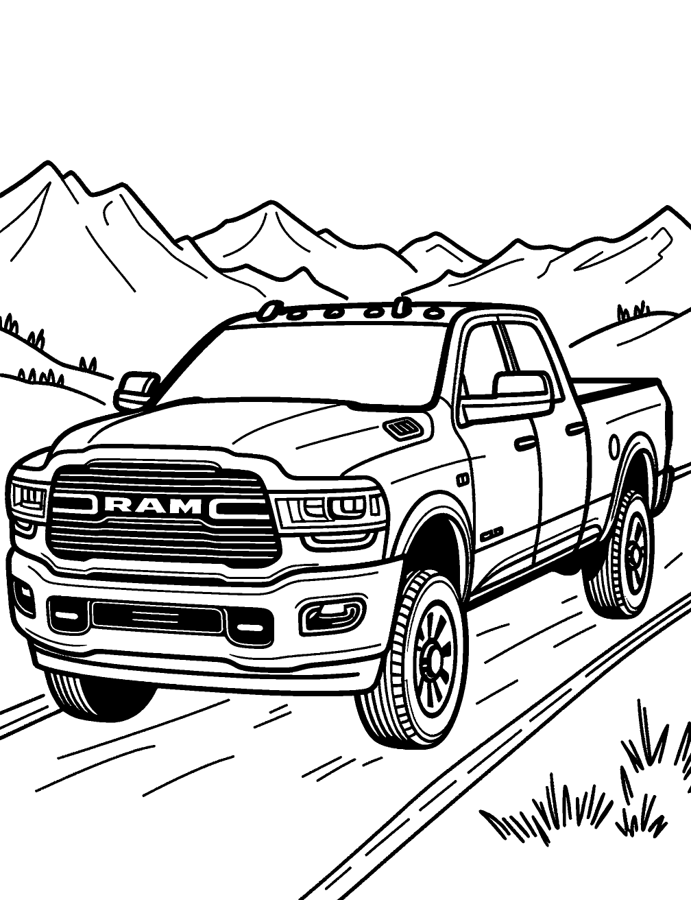 Ram Truck Disegno da Colorare