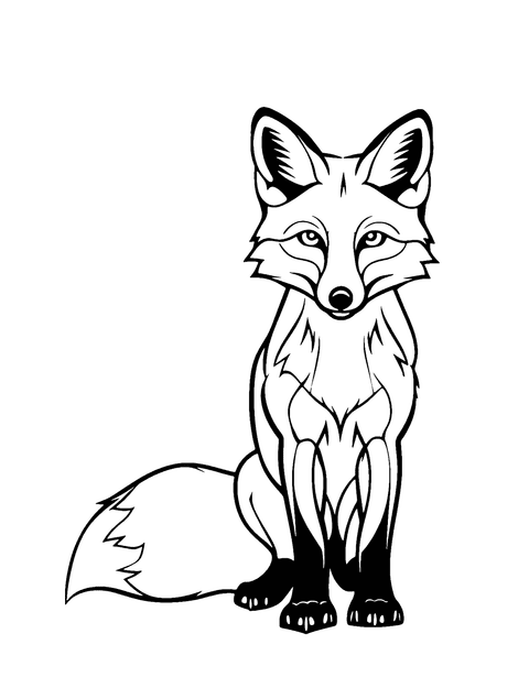 Red Fox Coloring Page