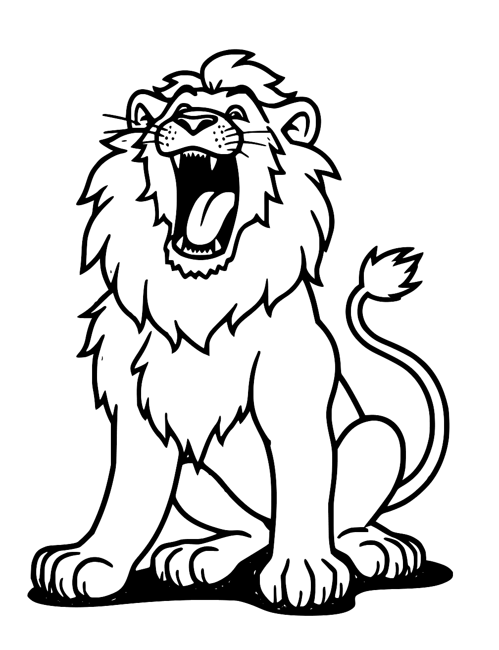 Roaring Lion Coloring Page