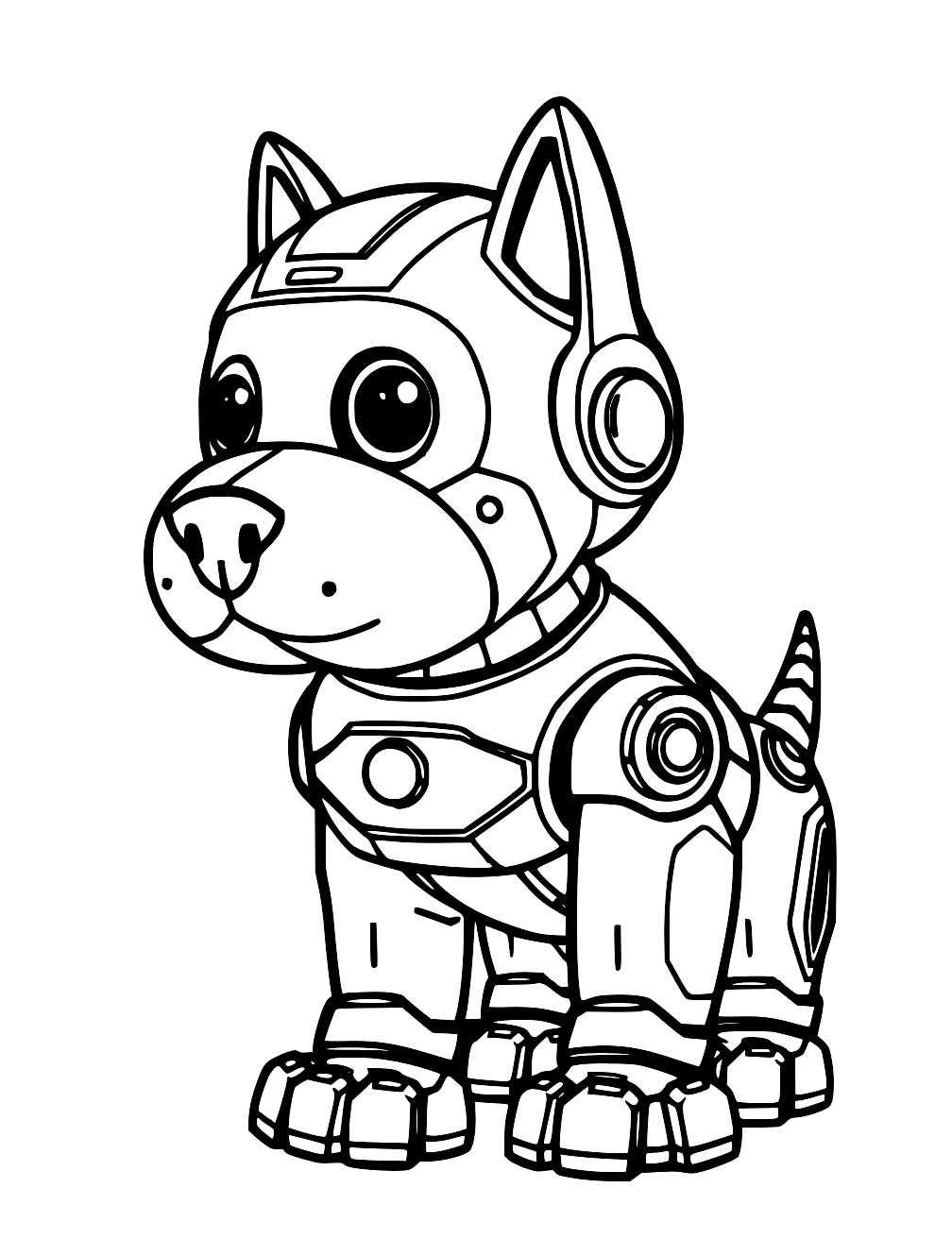 Robot Hond Kleurplaat