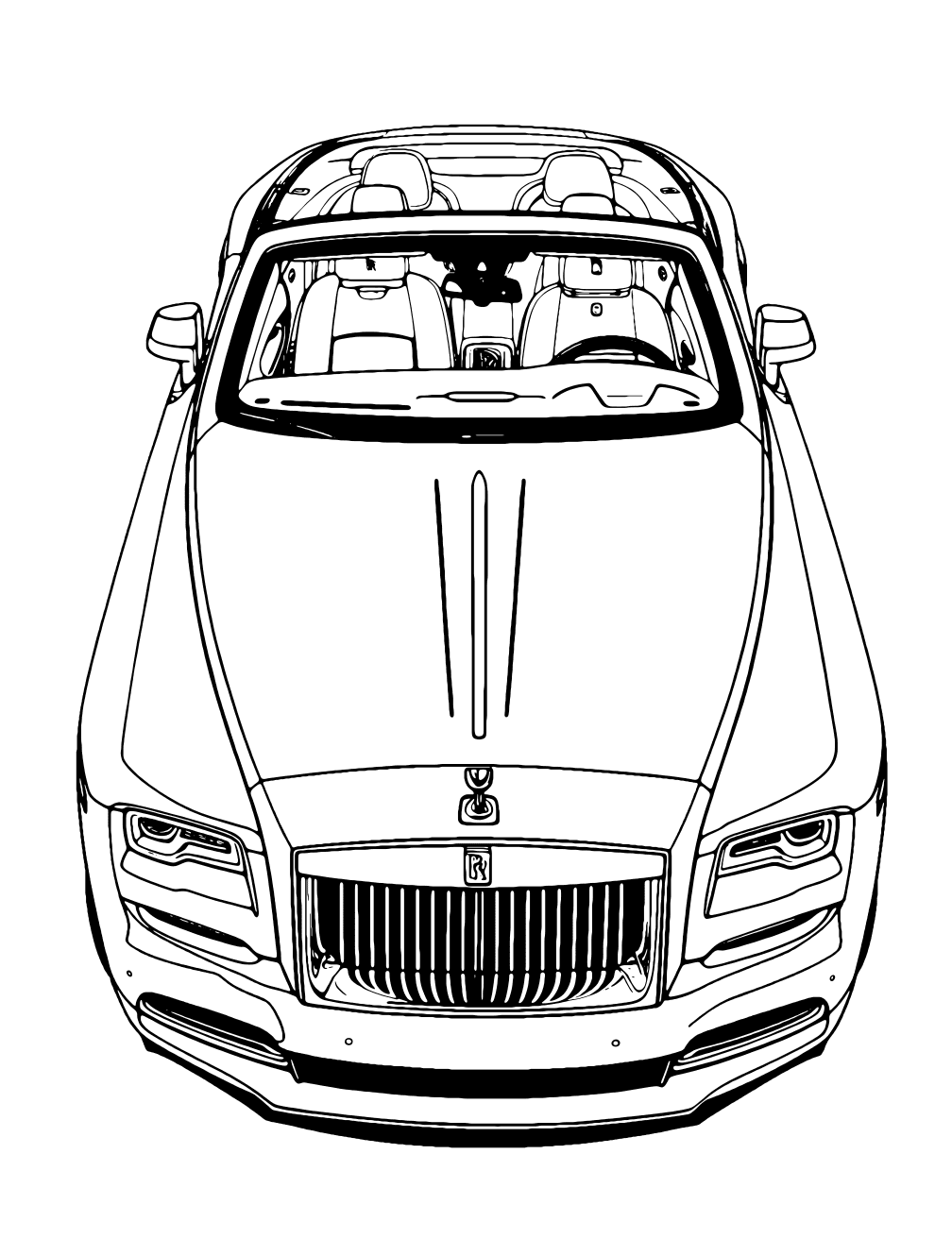 Rolls Royce Dawn Coloring Page