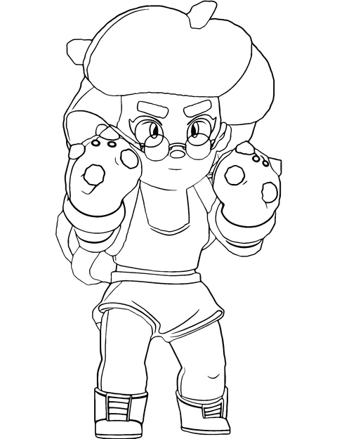 Rosa Brawl Stars coloring page