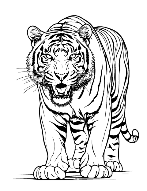 Sabertooth Tiger Coloring Page