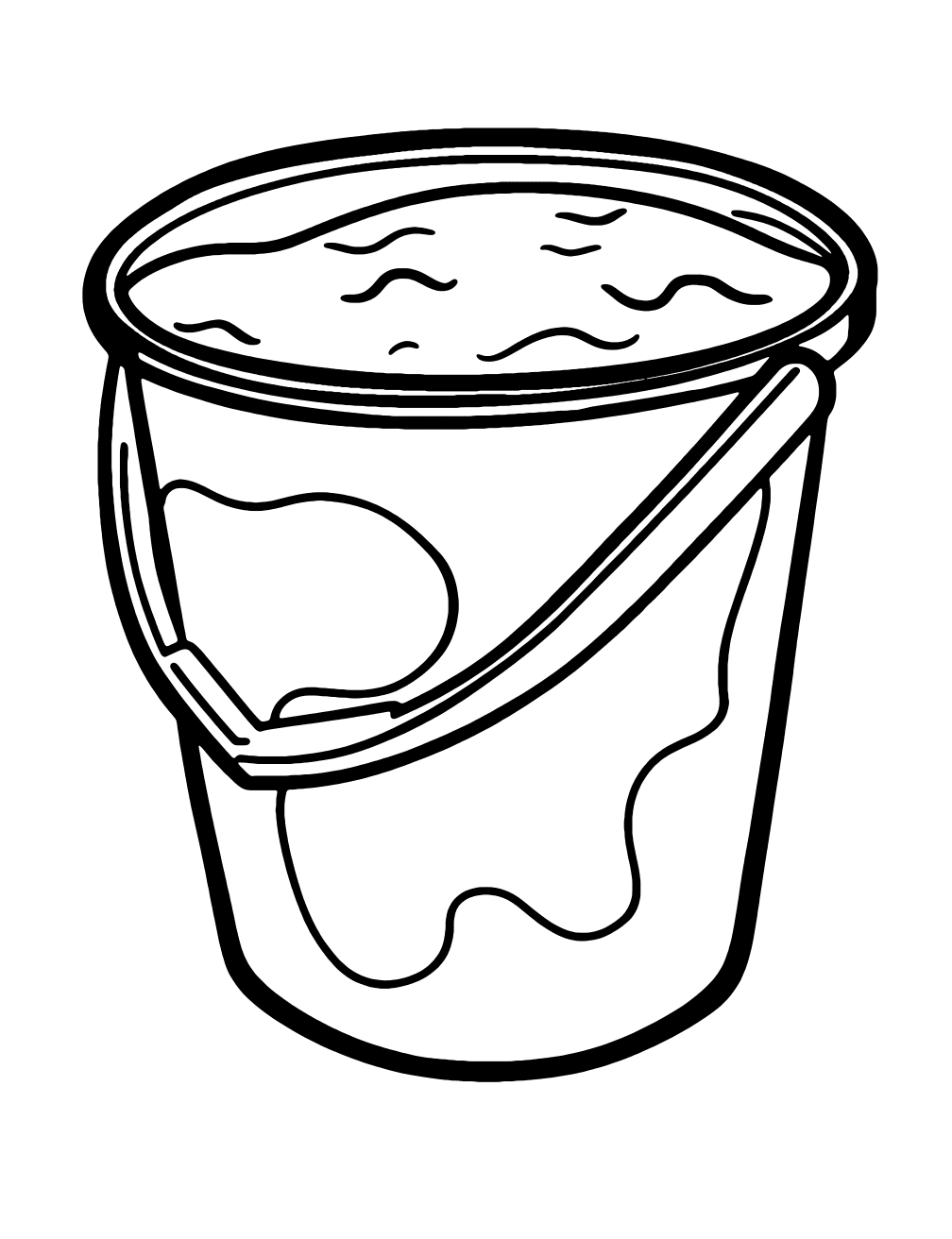 Sand Bucket Coloring Page