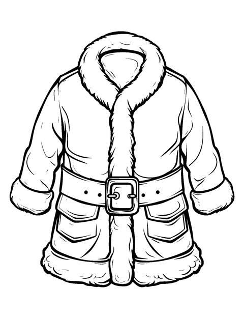 Santa Coat Coloring Page