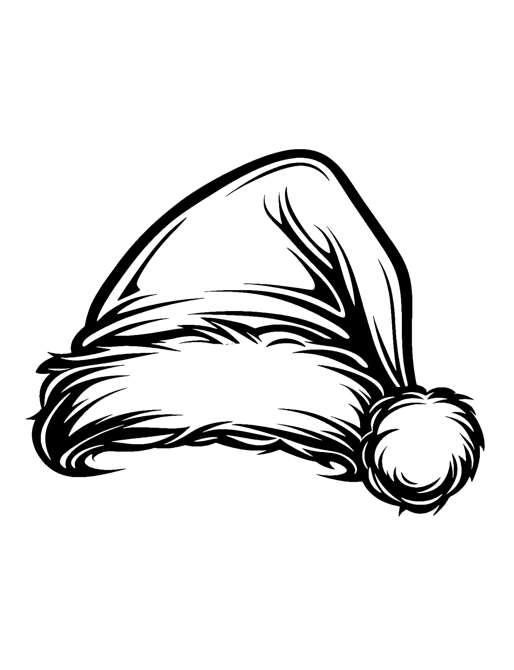 Santa Hat Coloring Page