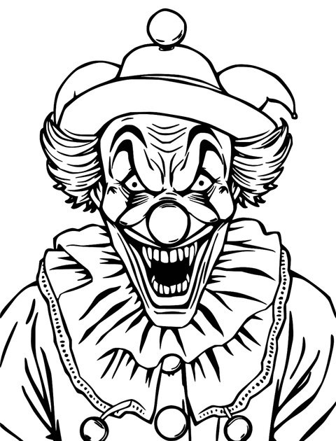 Scary Clown coloring page