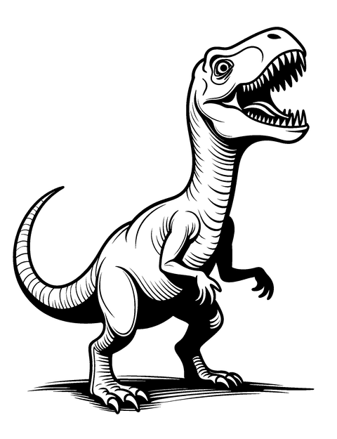 Scary Dinosaur coloring page