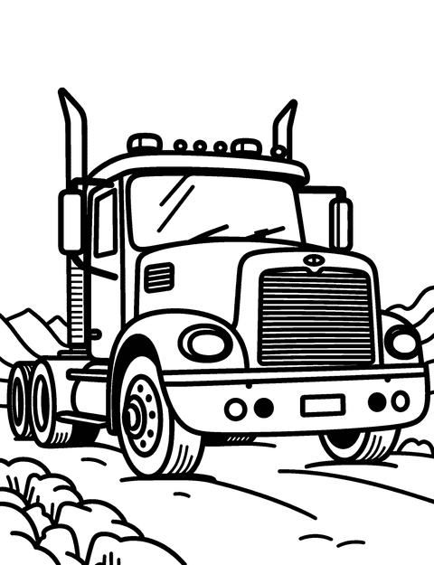 Camion coloring page