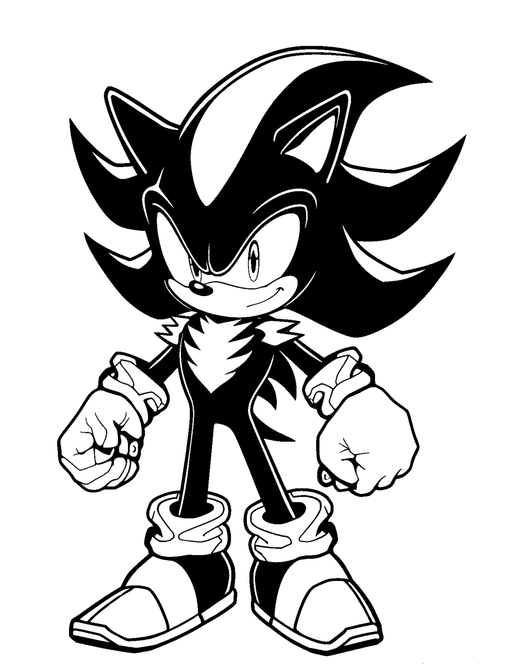 Dibujo de Shadow Sonic para colorear