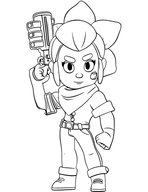 Shelly Brawl Stars coloring page