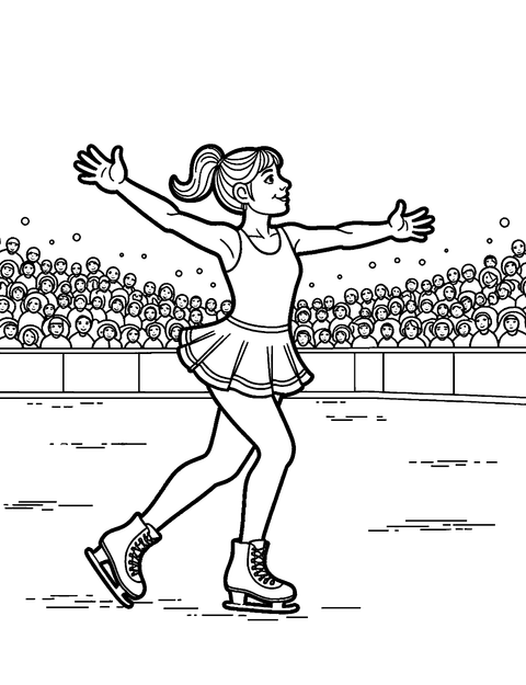 Actuación De Patinaje coloring page