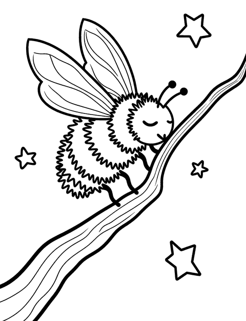 Nukkuva Mehiläinen coloring page