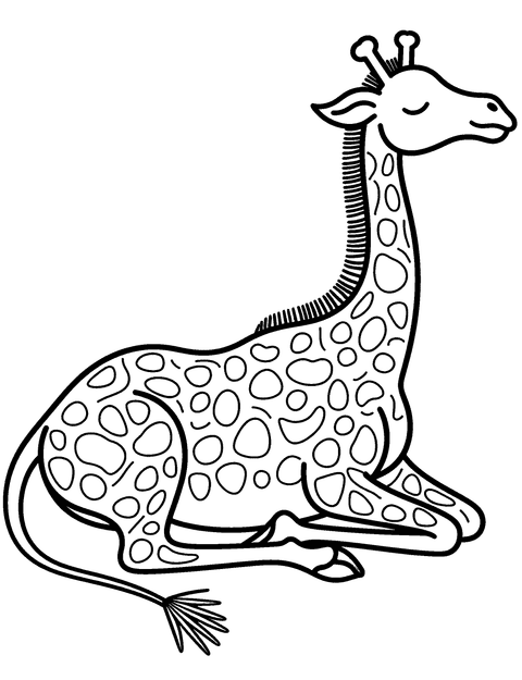 Nukkuva Kirahvi coloring page