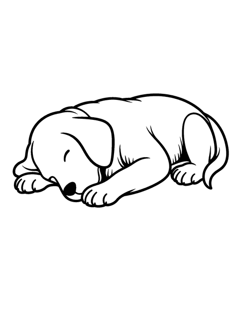 Cachorro Durmiendo coloring page