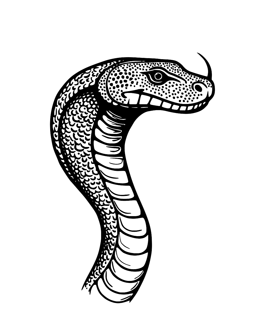 Snake Head Coloring Page