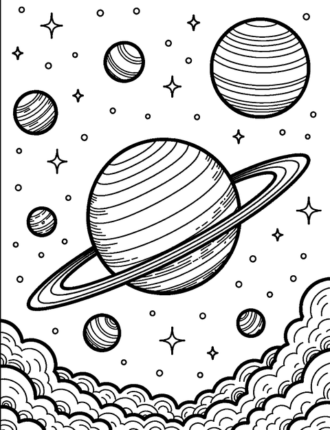 Sistema Solar coloring page