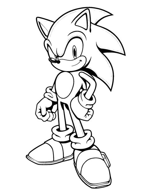 Sonic coloring page