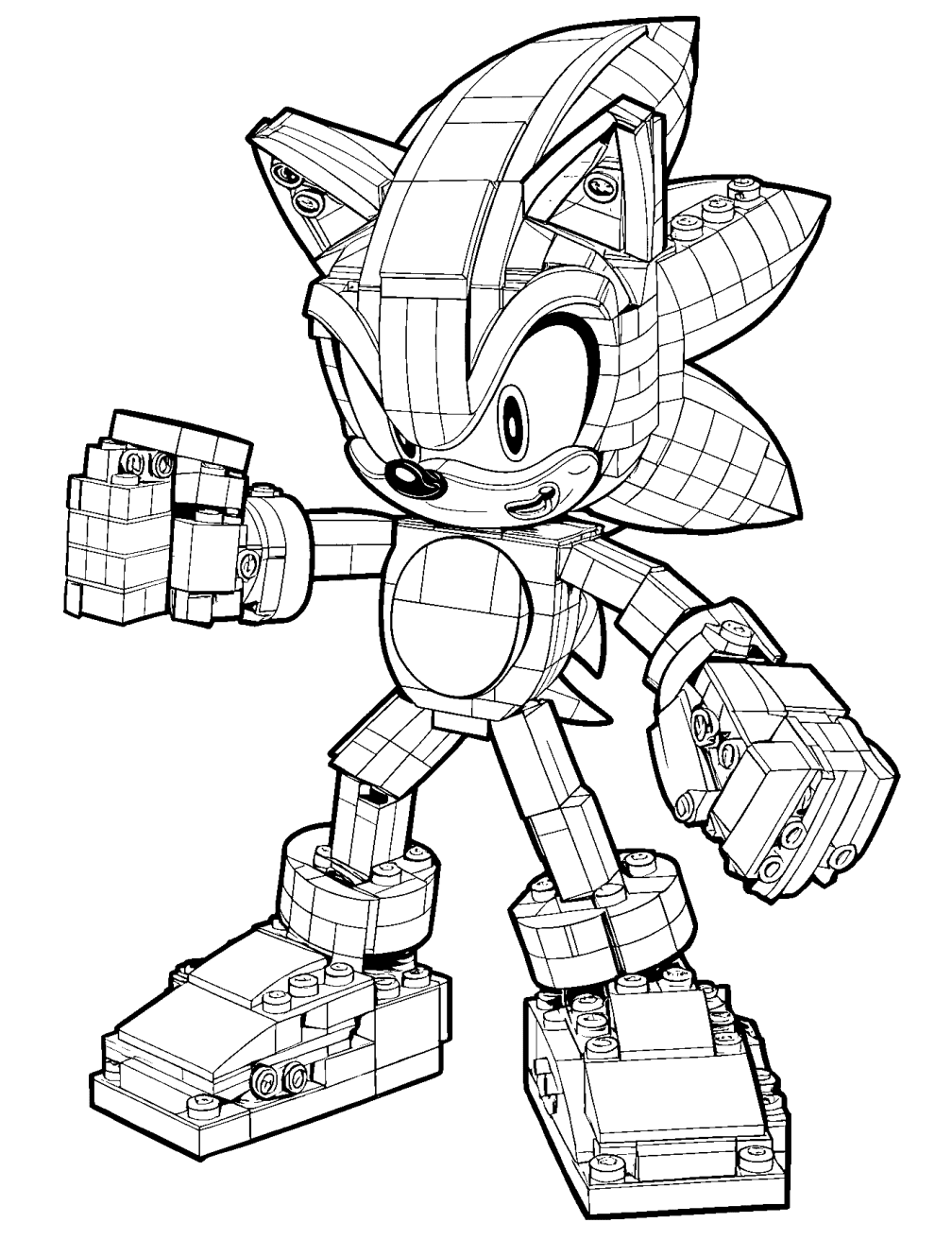 Dibujo de Sonic Lego para colorear