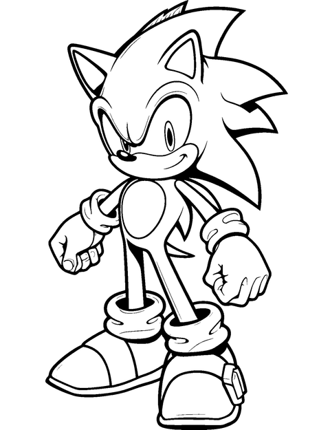 Sonic The Hedgehog coloring page